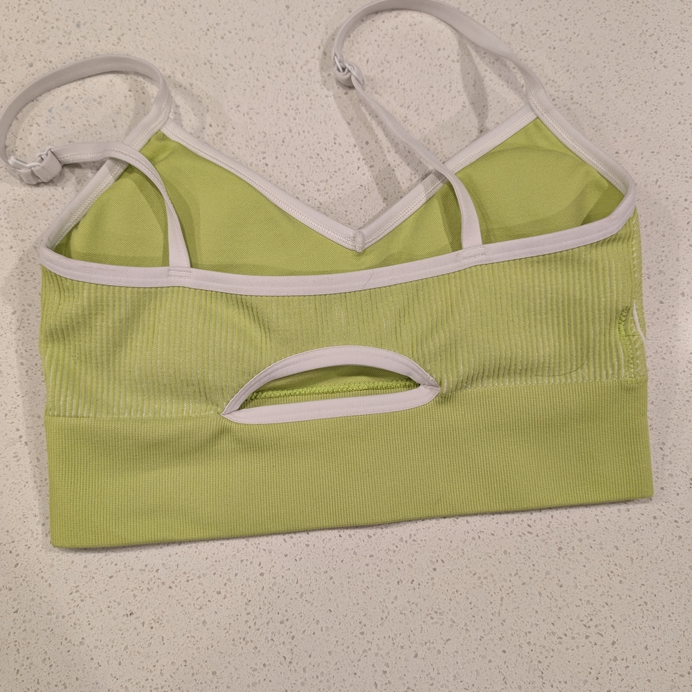Aerie Lime Green Longline Sports Bra - Picture 3 of 4